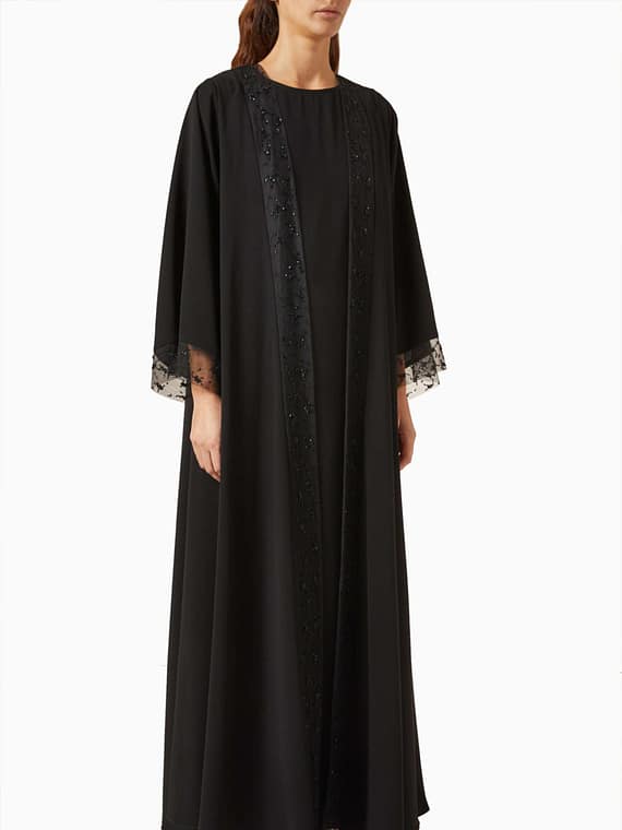 3-piece Embellished Abaya Set-