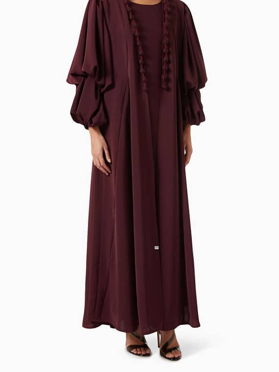 Abaya & Dress Set in Crepe-