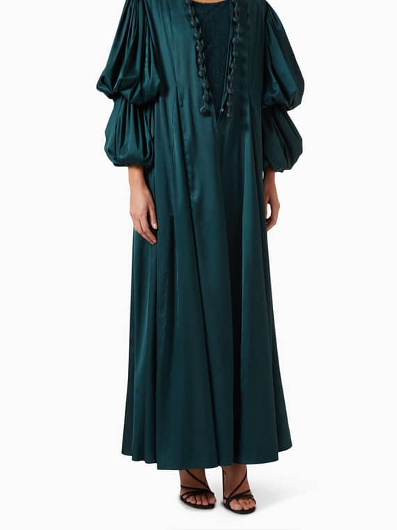 Abaya & Dress Set in Silk-