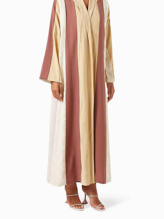 Colour-block Panelled Abaya-