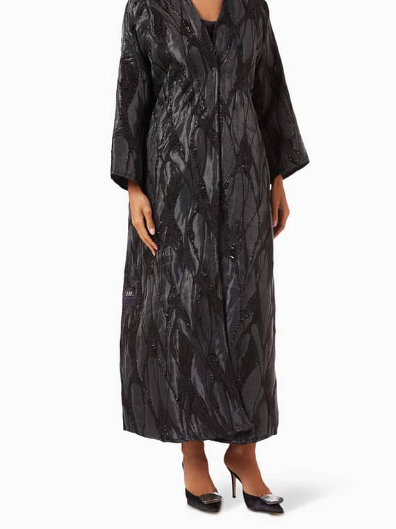 Curve01 Abstract Abaya in Jacquard-