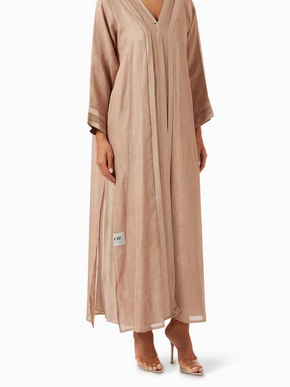 Fall04 Tonal Abaya Set in Linen-