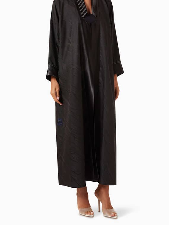 Fall11 Stitched Abaya Set in Jacquard-