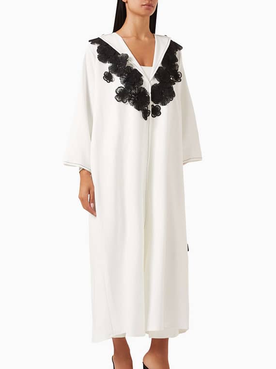Floral-appliquéd Abaya-