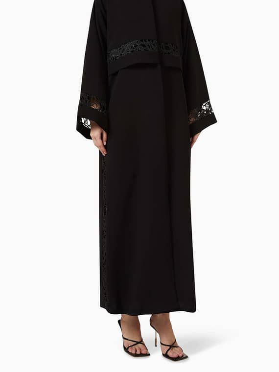Lace-panelled Abaya-