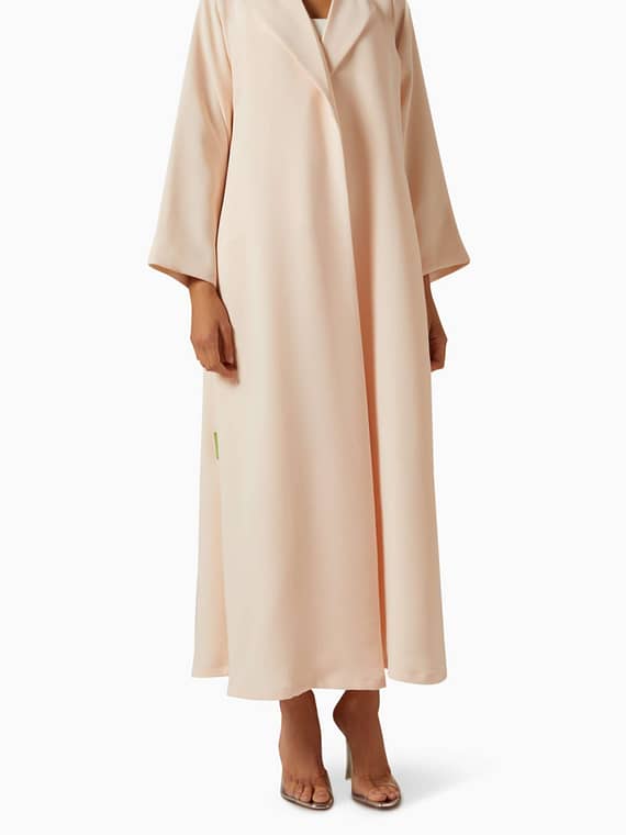 Notched-collar Abaya-