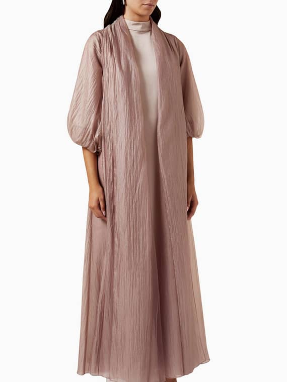 Textured Abaya in Organza-