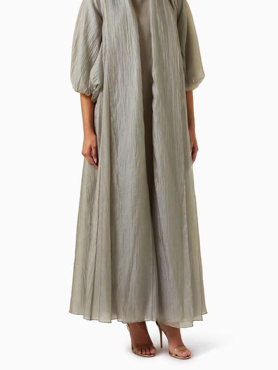 Textured Abaya in Organza-